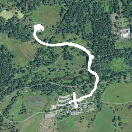 The Duke Farm walking route map in Manville