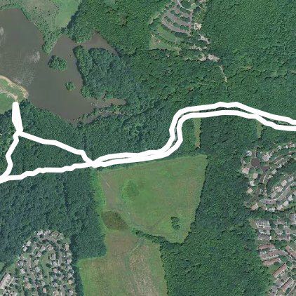 Veterans park walking route map in Robbinsville Township