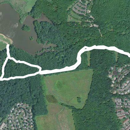 Veterans park walking route map in Robbinsville Township