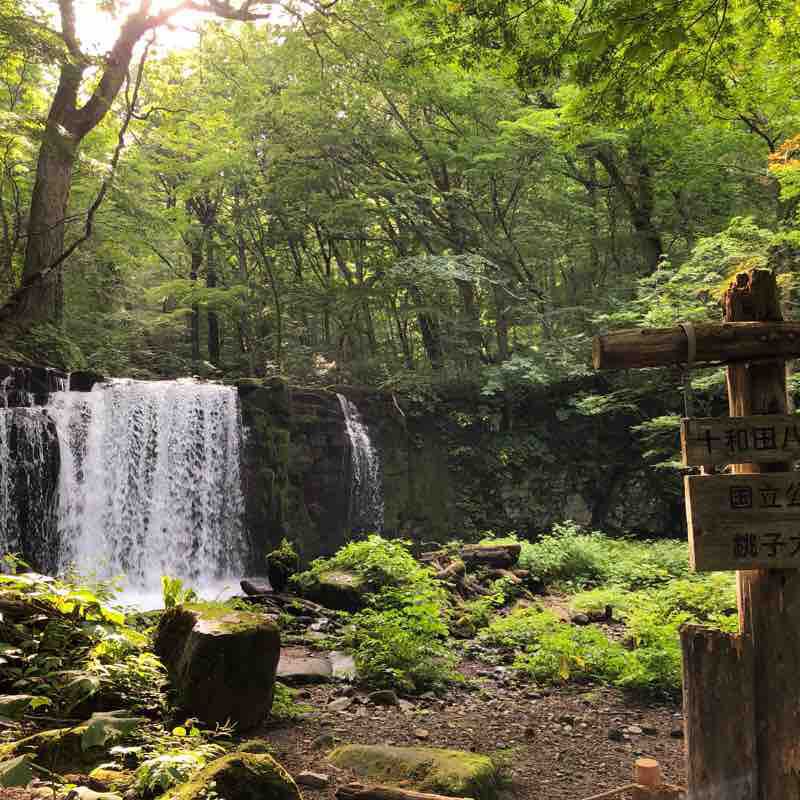 Ou Jinxi walking route map in Towada