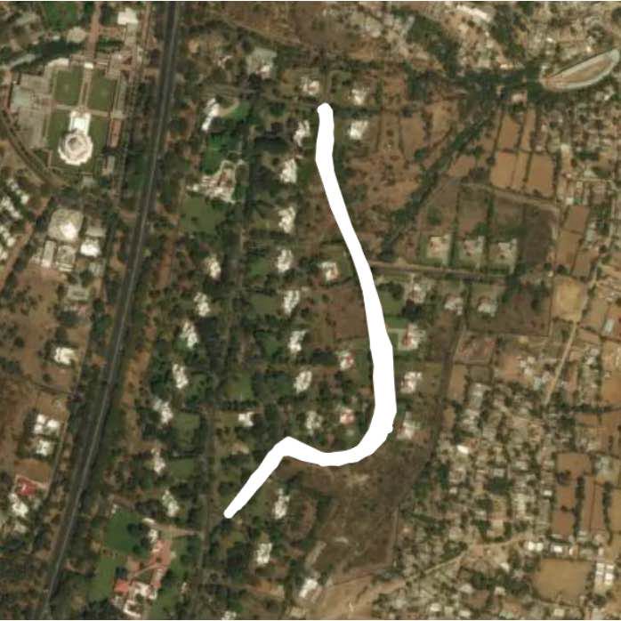 Minstet bunglow gandhinagar walking route map in Gandhinagar