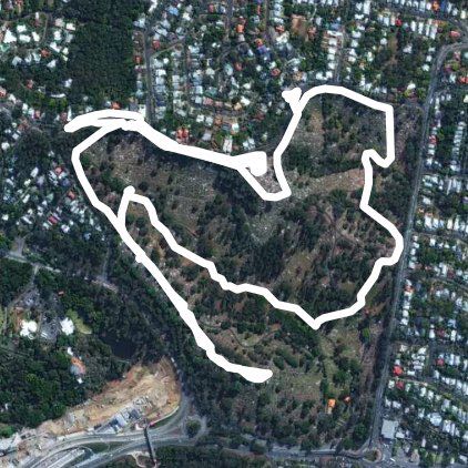 Toowong Cemetery walking route map in Bardon