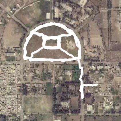 D Park Jouhrabad walking route map in Jauharabad