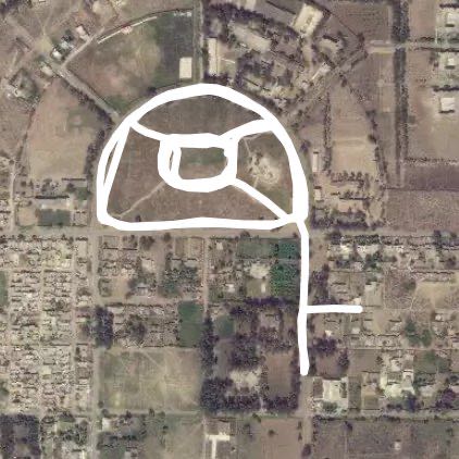 Shahid Ashraf Park Joharabad walking route map in Jauharabad