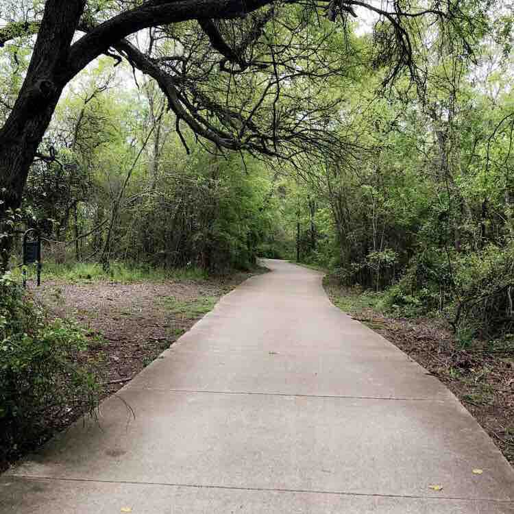 Northeast Metropolitan Park walking route map in Pflugerville