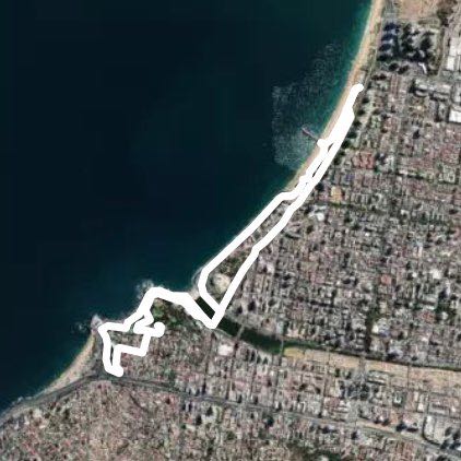 Cabronnnnnn walking route map in Viña del Mar