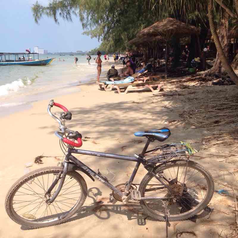 Otres 2 to Market via the beach. walking route map in Preah Sihanouk