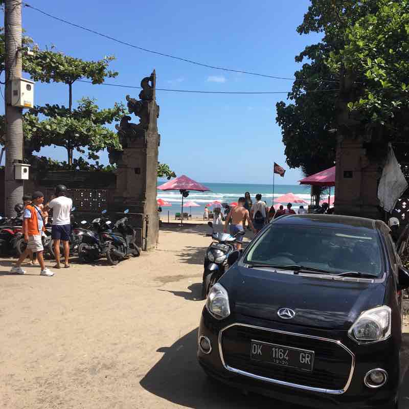 Seminyak to Kelan Beach walking route map in Kuta