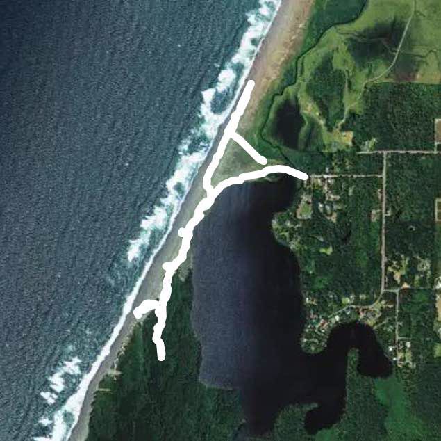 Floras lake walking route map in Langlois