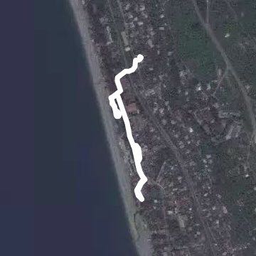 Gagra walk along the sea walking route map in Gagra