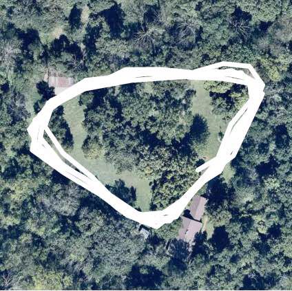 Off road trail walking route map in Waynesville