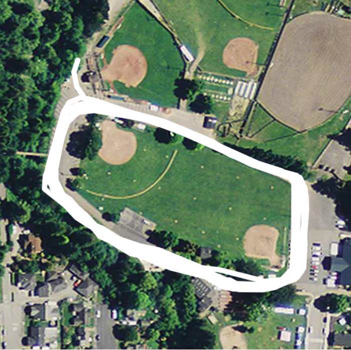 Rohner Park walking route map in Fortuna