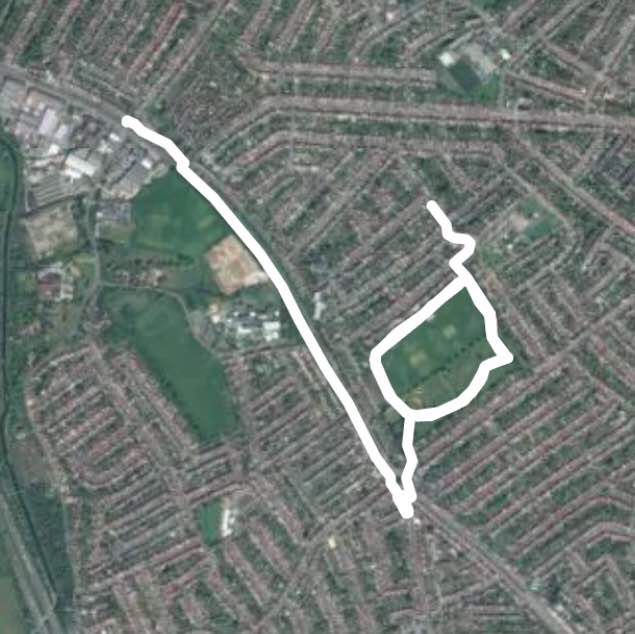 The A1400 Trek with Clayhall Park Detour