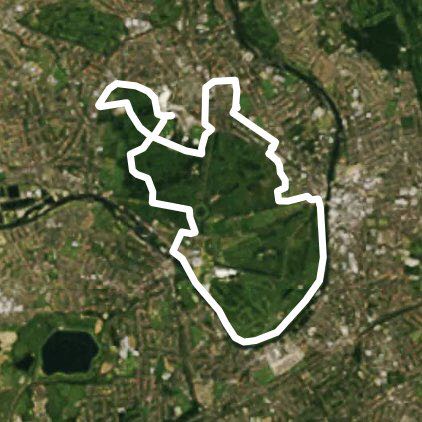 Bushy park -hc-bp walking route map in Teddington