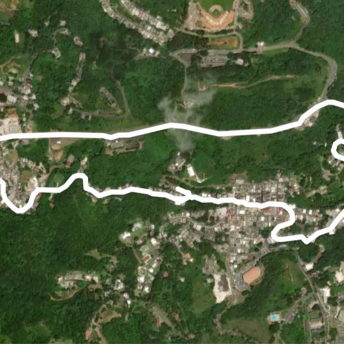 Hike walking route map in Aibonito