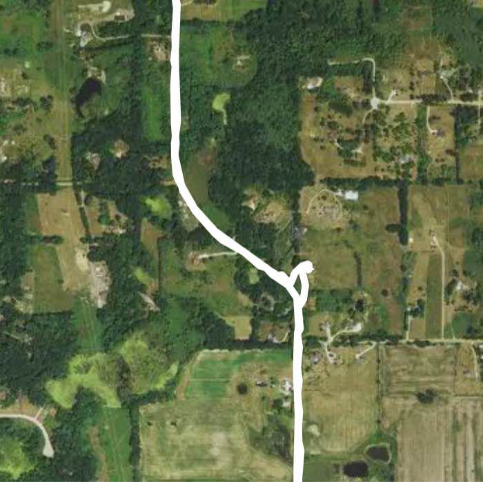 Pingree Road walking route map in Howell