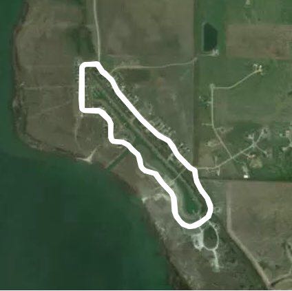 The circle around meridian beach at Gull lake walking route map in Bentley