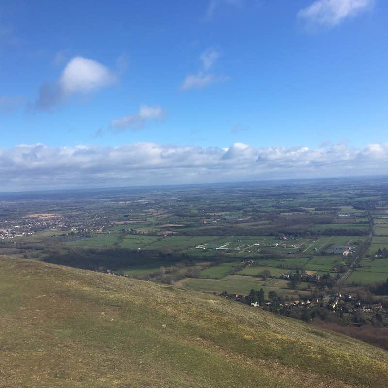 Malvern Hills walking route map in Little Malvern