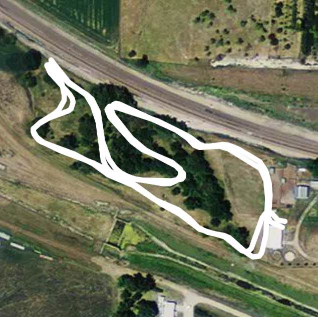 Dana Gates Pasture Trail walking route map in Broken Bow