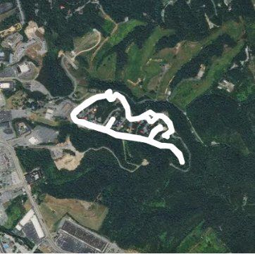 Alpine village  walking route map in Sevierville