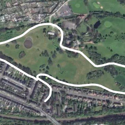 High Hazels Park walking route map in Catcliffe