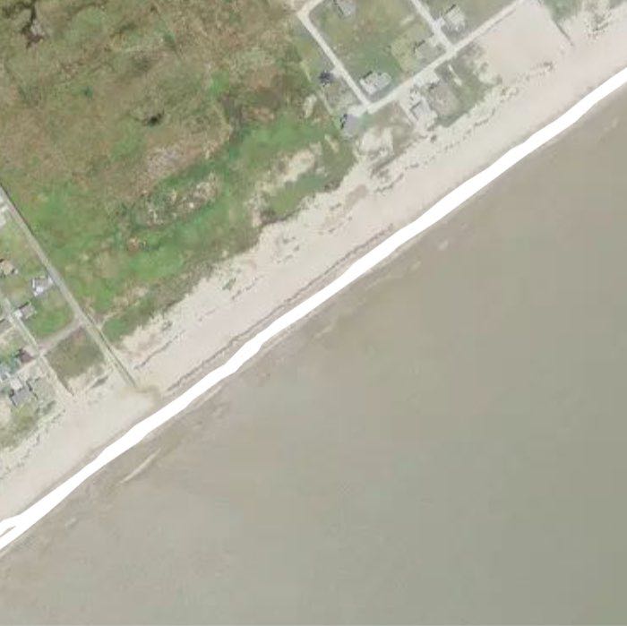 Galveston 🏝 beach walking route map in Bolivar Peninsula