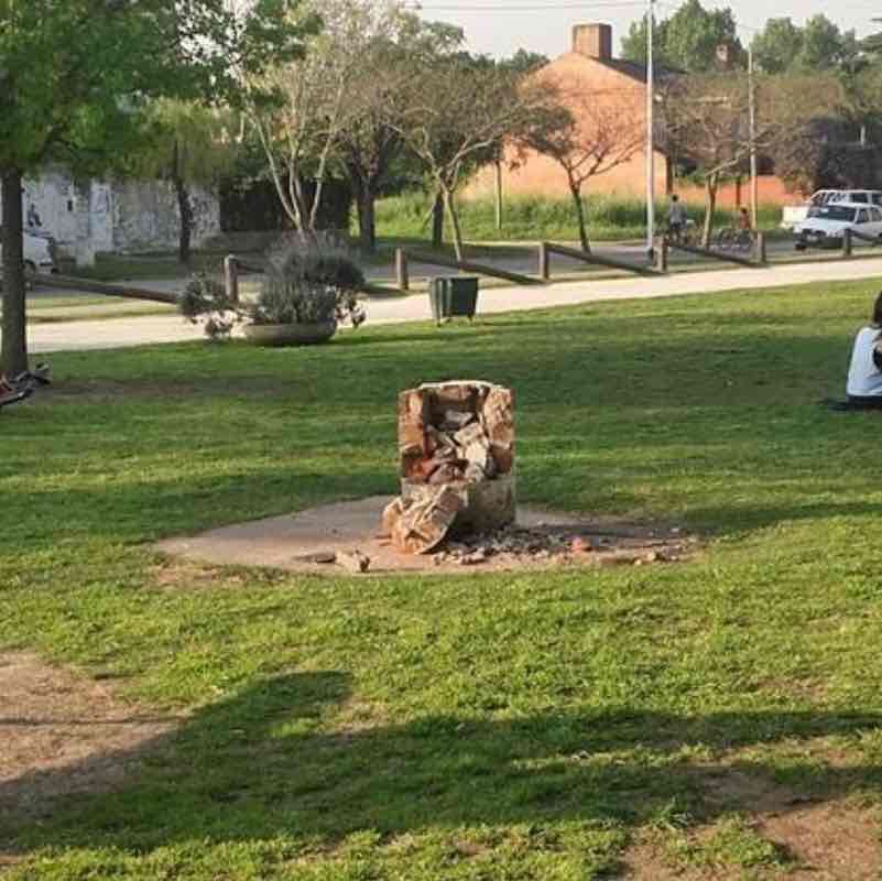 Health park walking route map in Cañuelas
