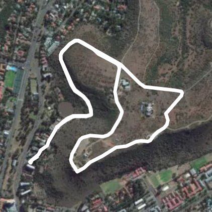 Naval Hill walking route map in Bloemfontein