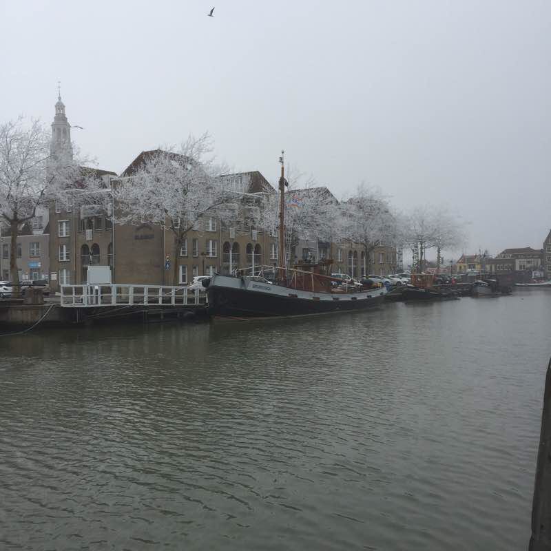 Frosted Maassluis walking route map in Maassluis