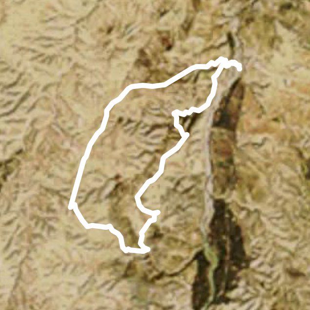 Hiking Desert d'agafay walking route map in Tiwli