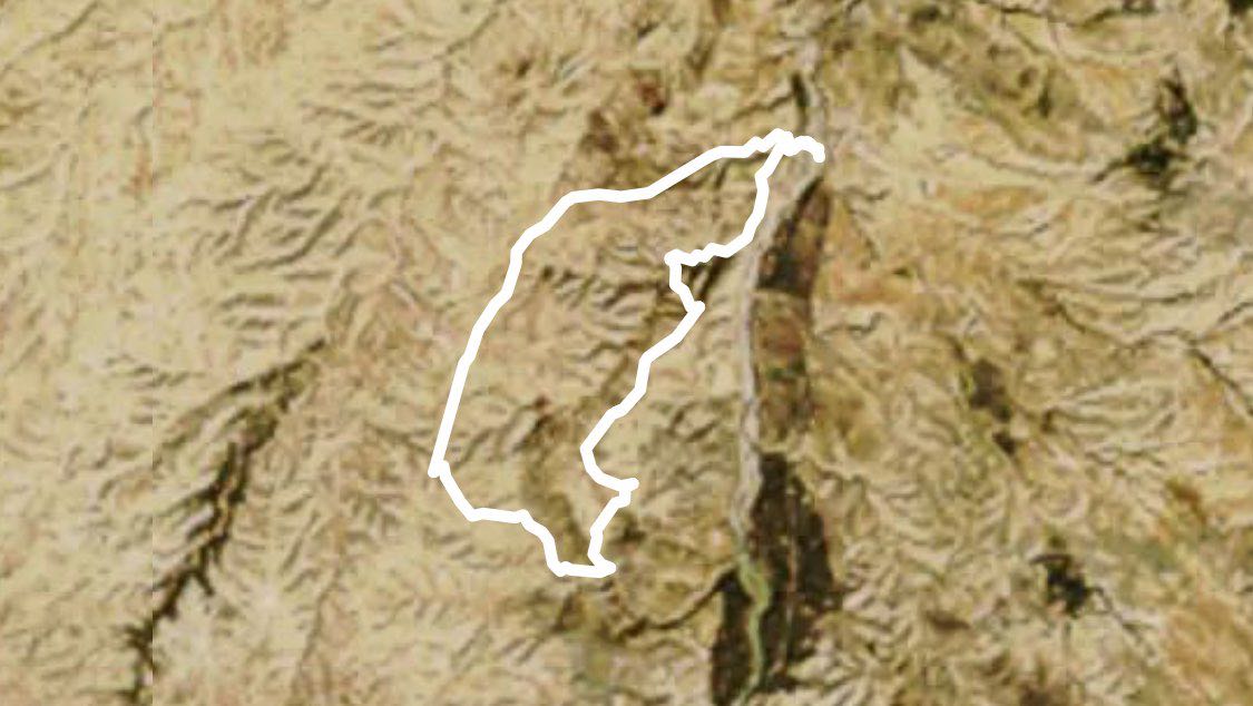 Hiking Desert d'agafay walking route map in Tameslouht, Marrakesh-Tensift-El Haouz, Morocco