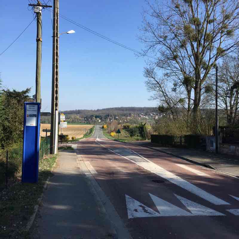 Pleasant ballad walking route map in Frépillon