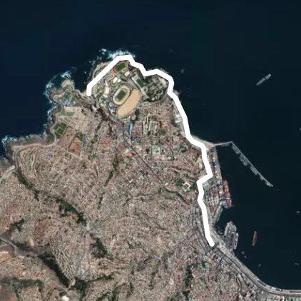 Errázuriz walking route map in Viña del Mar