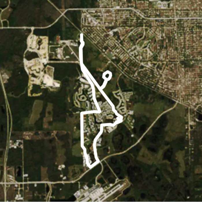 Trail of gateway walking route map in Lehigh Acres