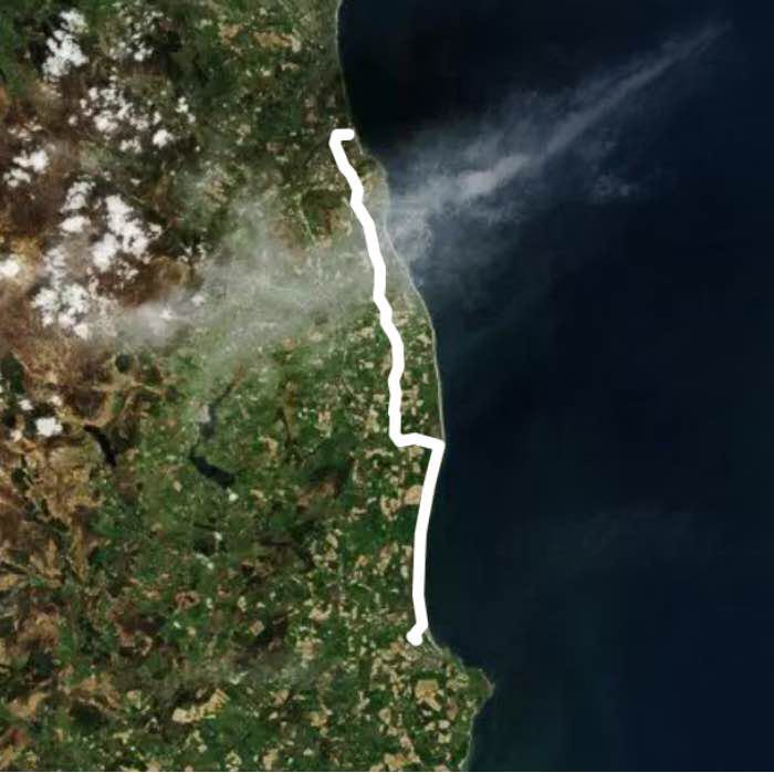 Wicklow to bray walking route map in Wicklow