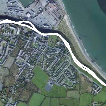 Rosslare port walking route map in Rosslare Europort