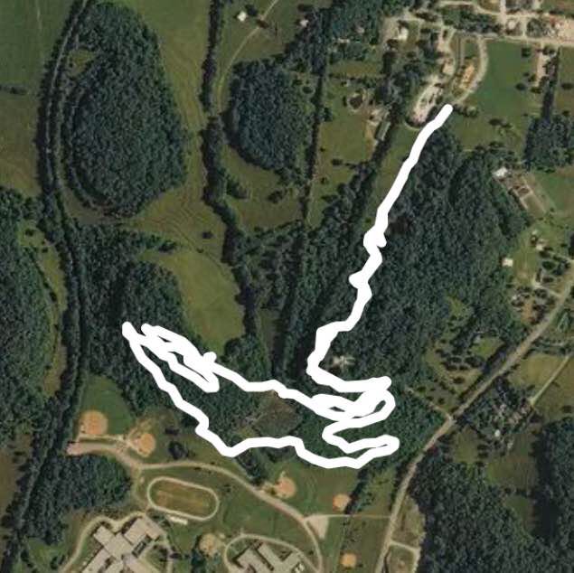 Stephen's Trail walking route map in Thompson's Station