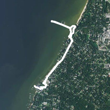 A Walk By The Bay walking route map in Fairhope