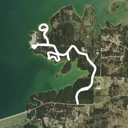 Lake Ray Roberts walking route map in Pilot Point