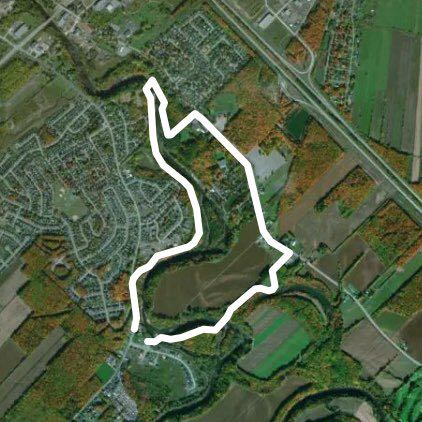 Velpot Island walking route map in Saint-Thomas