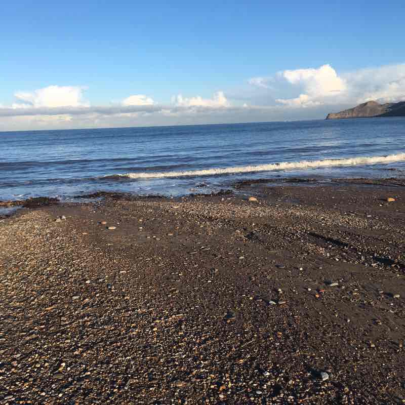 Runswick beach walking route map in Staithes