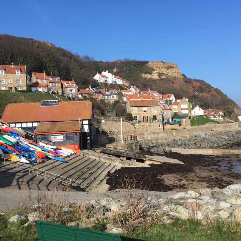 The beautiful Cleveland Way walking route map in Kettleness