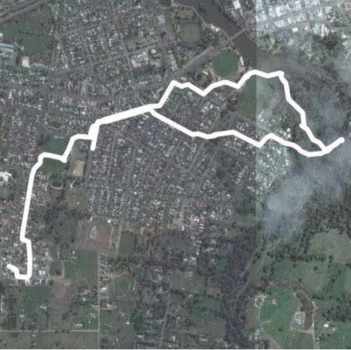 Benalla lake walk walking route map in Benalla