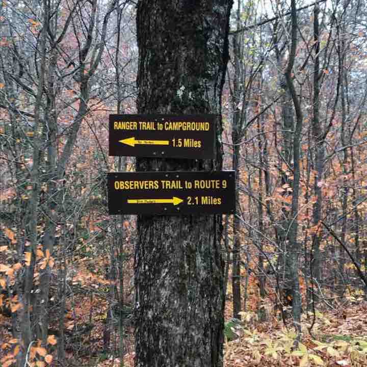 Poke o moonshine 5 mile round trip walking route map in Willsboro