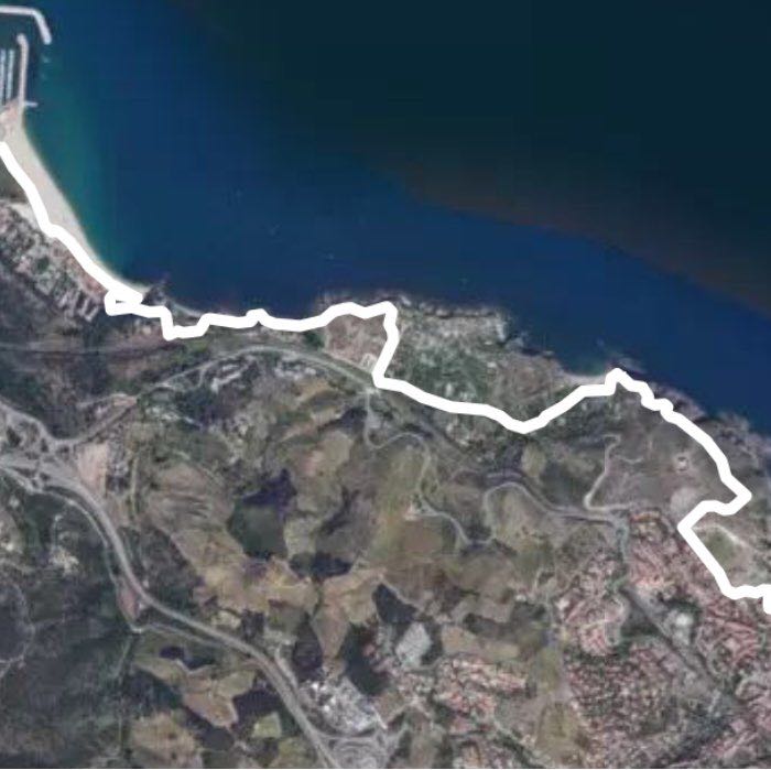 Customs path Racou Collioure walking route map in Argelès-sur-Mer