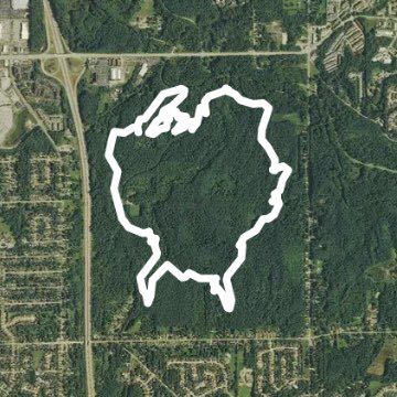 Royalview Trail walking route map in North Royalton