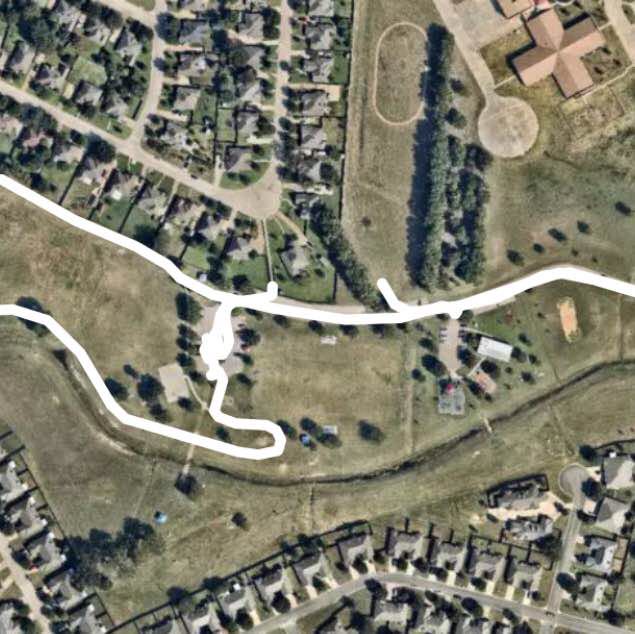 Hewitt Park walking path  walking route map in Robinson