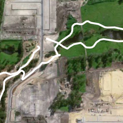 A airy creek parks walking route map in Aveley