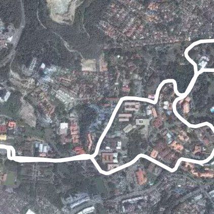 USM Penang walking route map in Gelugor