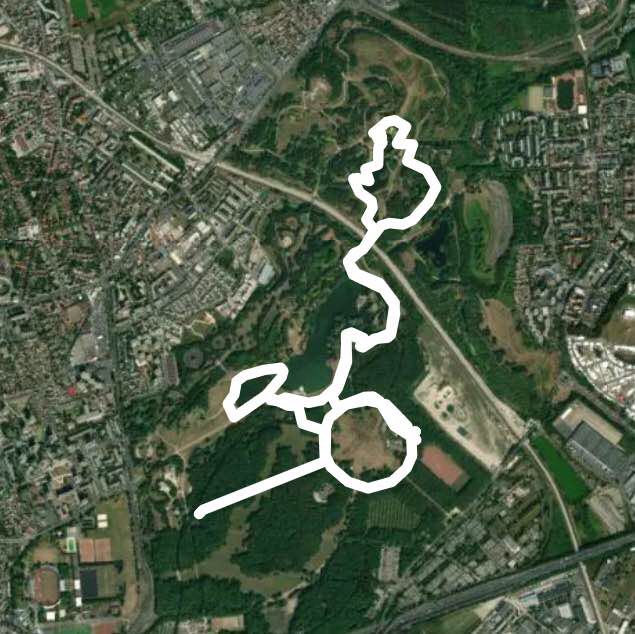 Park of the Courneuve walking route map in Le Bourget